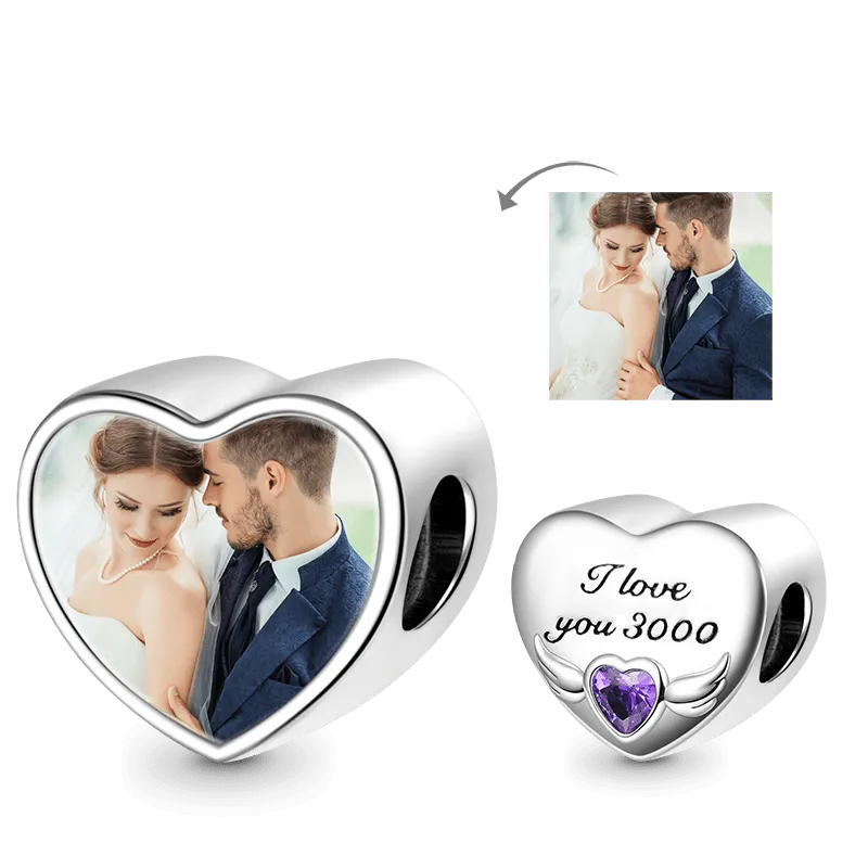 Gnoce Charm Foto Personalizzato "Promessa D'Amore"