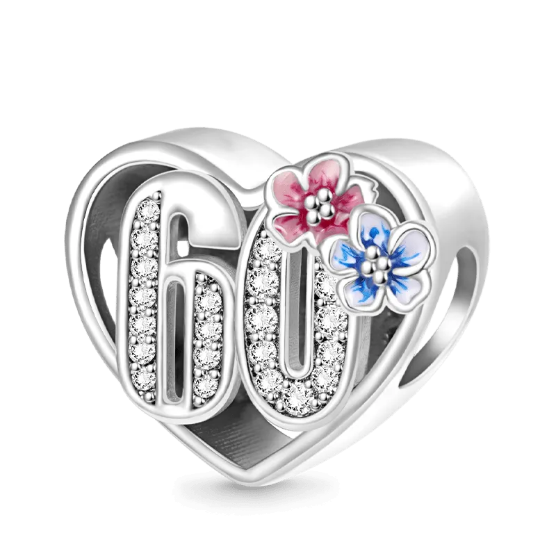 Gnoce Charm Cuore Celebrazione 60 ° Compleanno