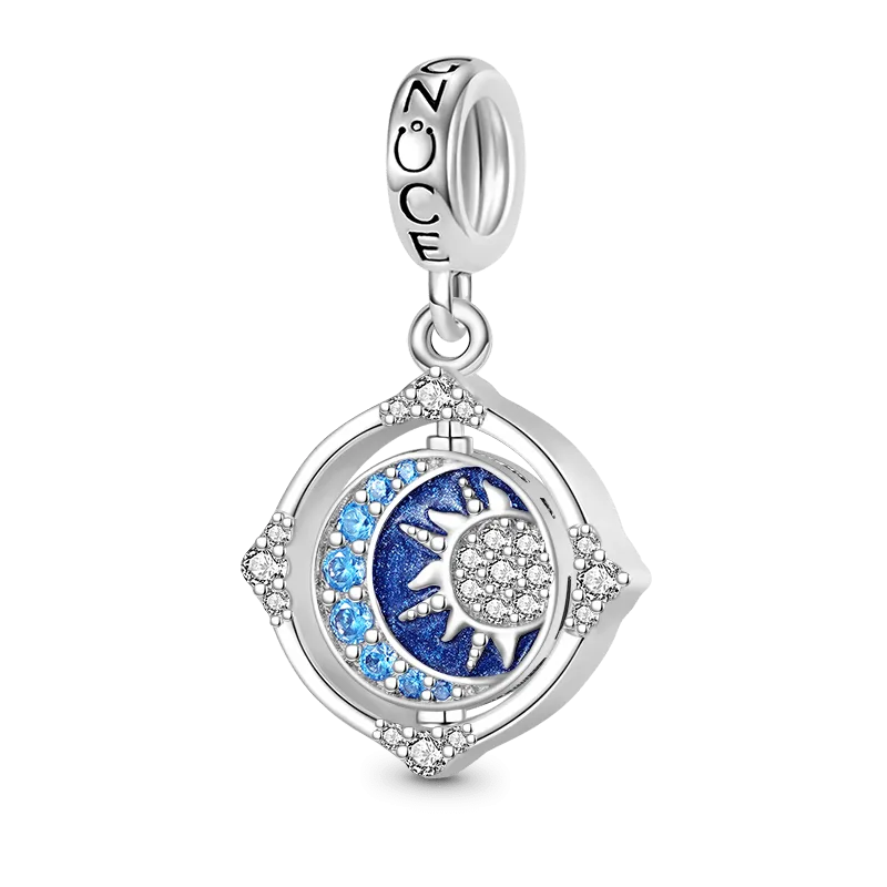 Gnoce Ciondolo Blu Ruotato Luna & Sole
