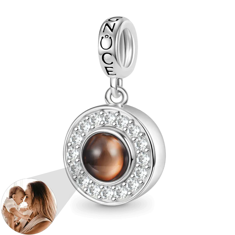 Gnoce Ciondolo Rotondo Proiezione Personalizzata di Foto - Immortalizza i Tuoi Ricordi