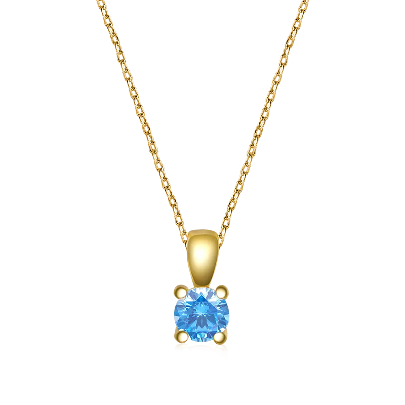 Gnoce Collana Pietra Portafortuna Placcato Oro