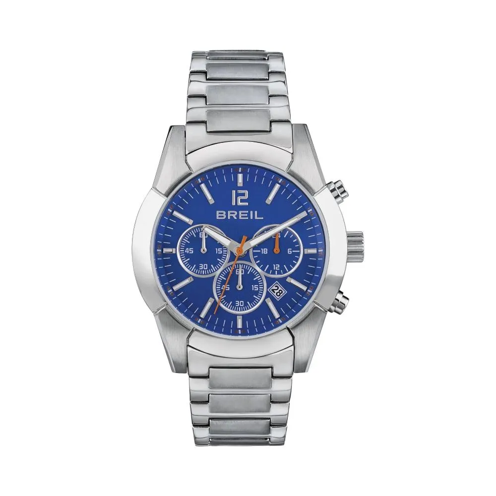 Orologio Uomo BREIL BRIDGE TW1881 Chrono Bracciale Acciaio Blu