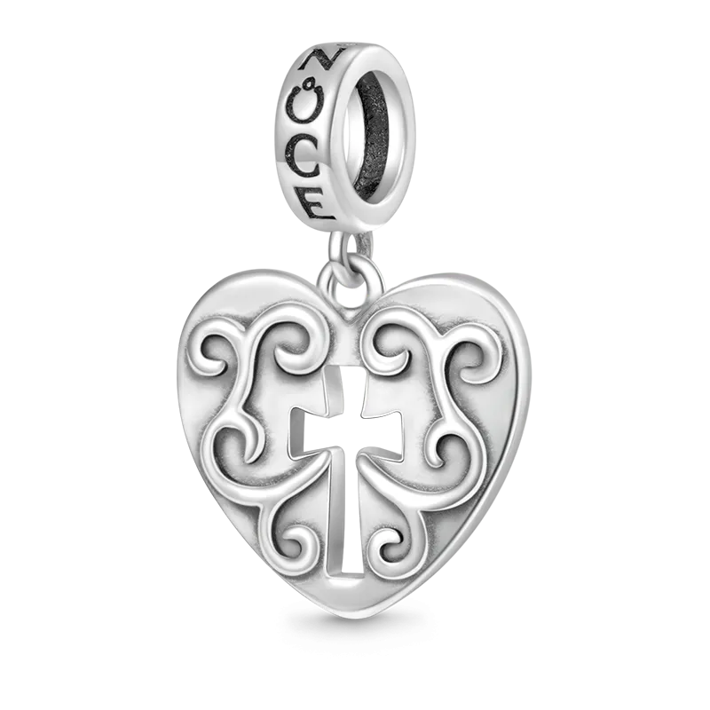 Gnoce Charm Ciondolo Cuore Croce