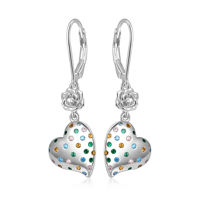 Gnoce Orecchini Cuore con Fiore