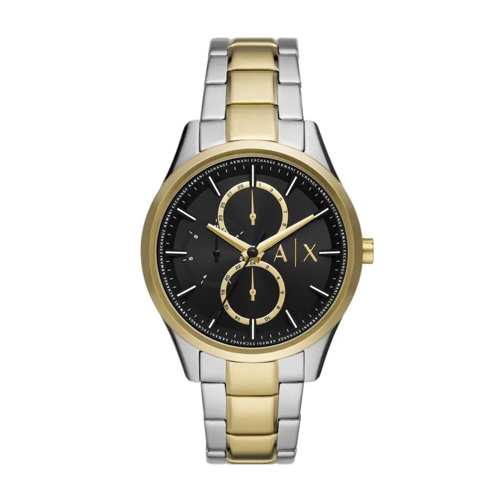 Orologio Uomo ARMANI EXCHANGE DANTE AX1865 Bracciale Acciaio Gold Dorato Nero