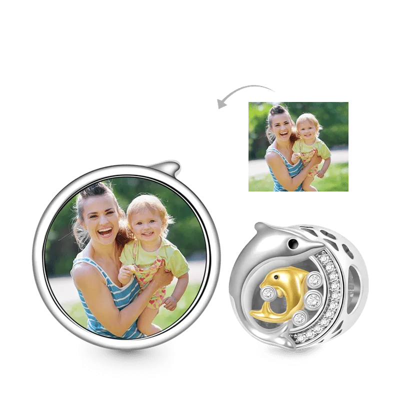 Gnoce Charm Foto Personalizzato Delfino