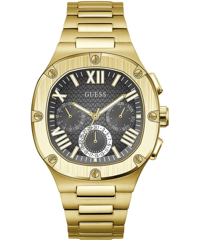Orologio Uomo GUESS HEADLINE GW0572G2 Multifunzione Acciaio Gold Dorato