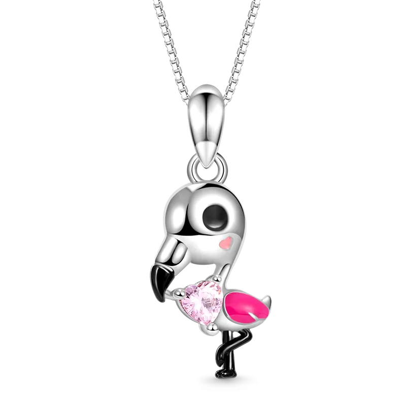 Gnoce Collana Fenicottero Abbraccia il Cuore