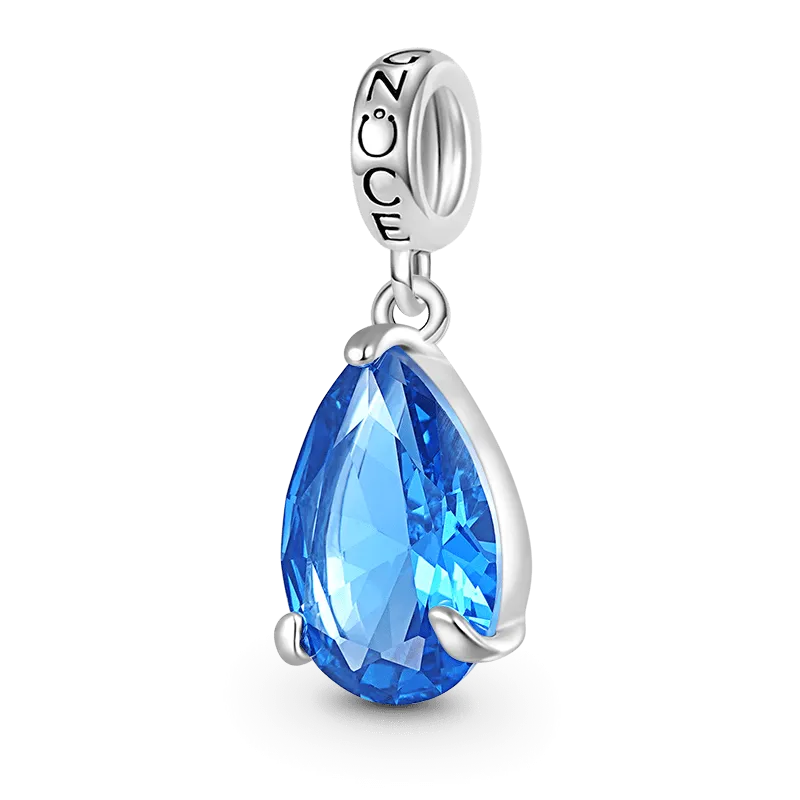 Gnoce Ciondolo Personalizzato Birthstone Taglio a Pera