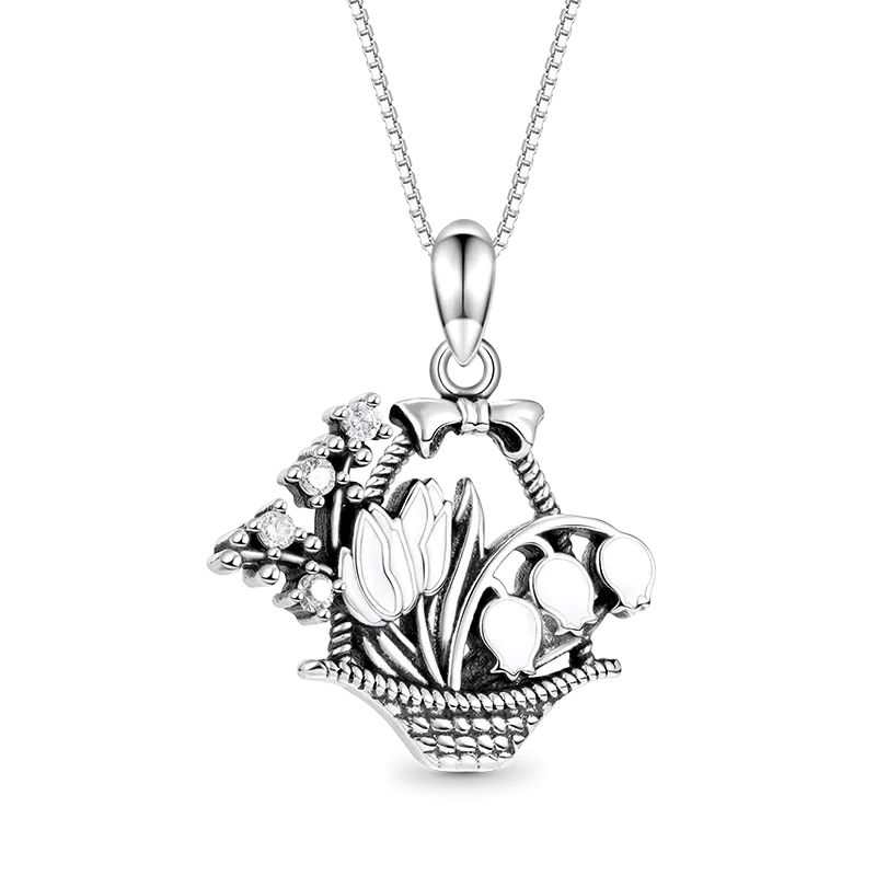 Gnoce Collana Cesto di Fiori