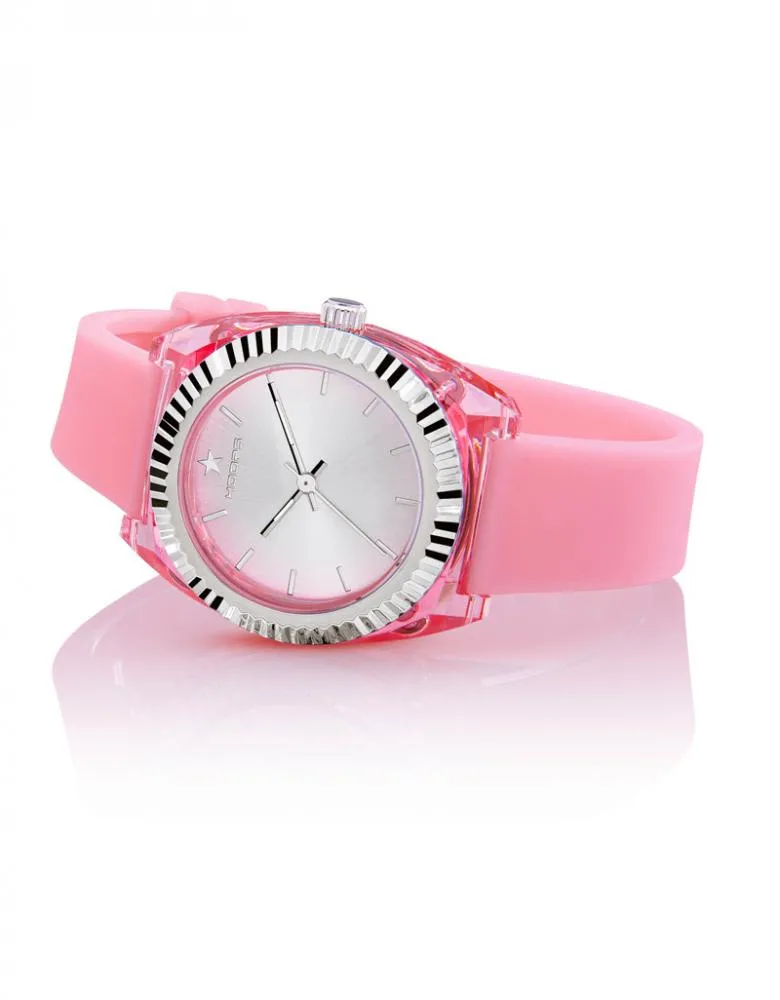 Orologio Donna HOOPS SAINT TROPEZ 2630L06 Silicone Rosa