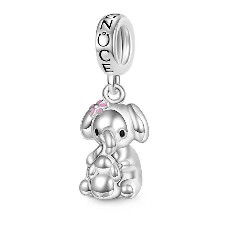 Gnoce Ciondolo Abbraccia L'Amore Elefante & Bambino