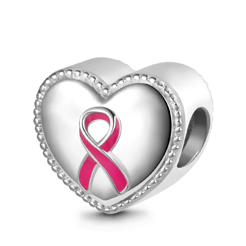 Gnoce Charm Consapevolezza del Cancro sl Seno Con Nastro Rosa