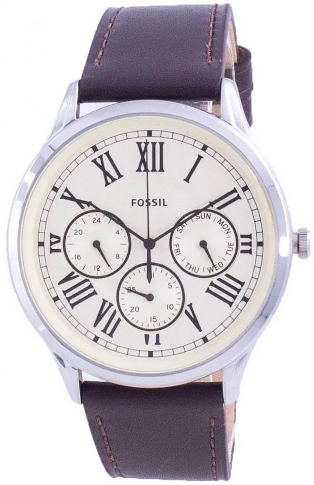 Orologio Uomo FOSSIL PIERCE FS5680 Multifunzione Vera Pelle Marrone