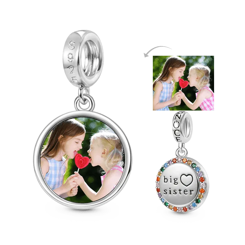 Gnoce Ciondolo Foto Personalizzato "Sorella Maggiore"