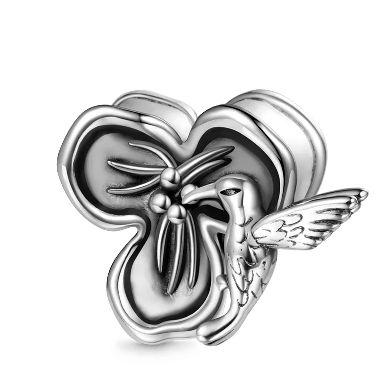 Gnoce Charm Colibrì Ama Il Fiore