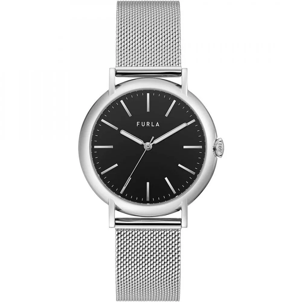 Orologio Donna FURLA EASY SHAPE WW00023004L1 Bracciale Acciaio Mesh Nero