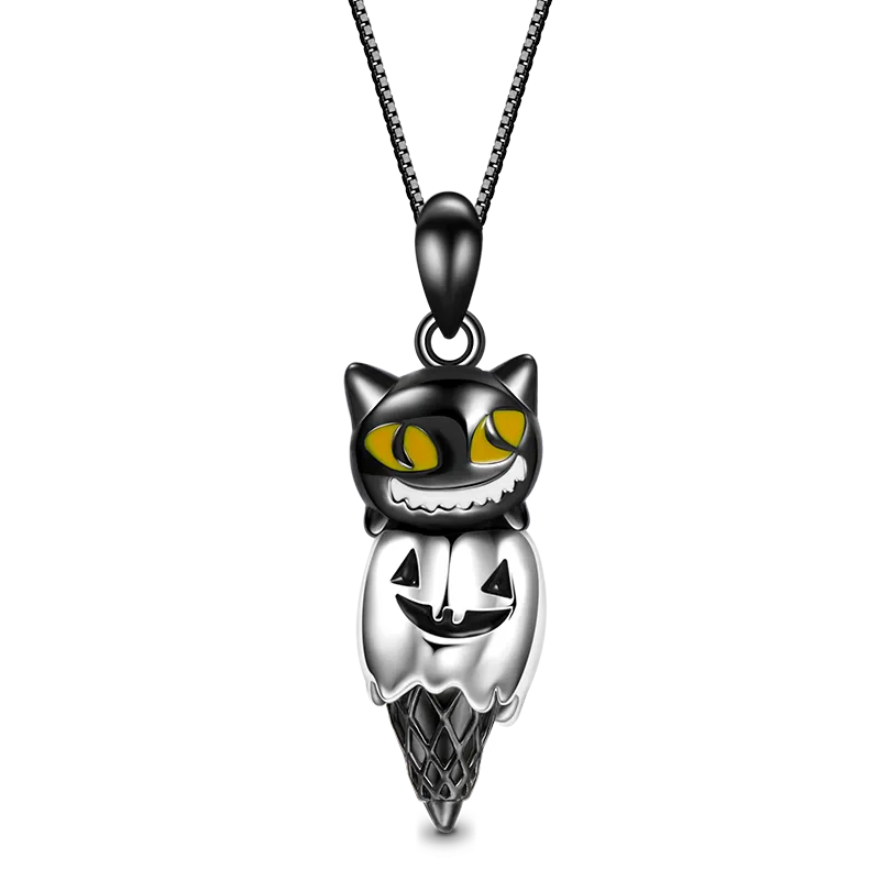 Gnoce Collana Cono Mostro Gatto Nero & Zucca