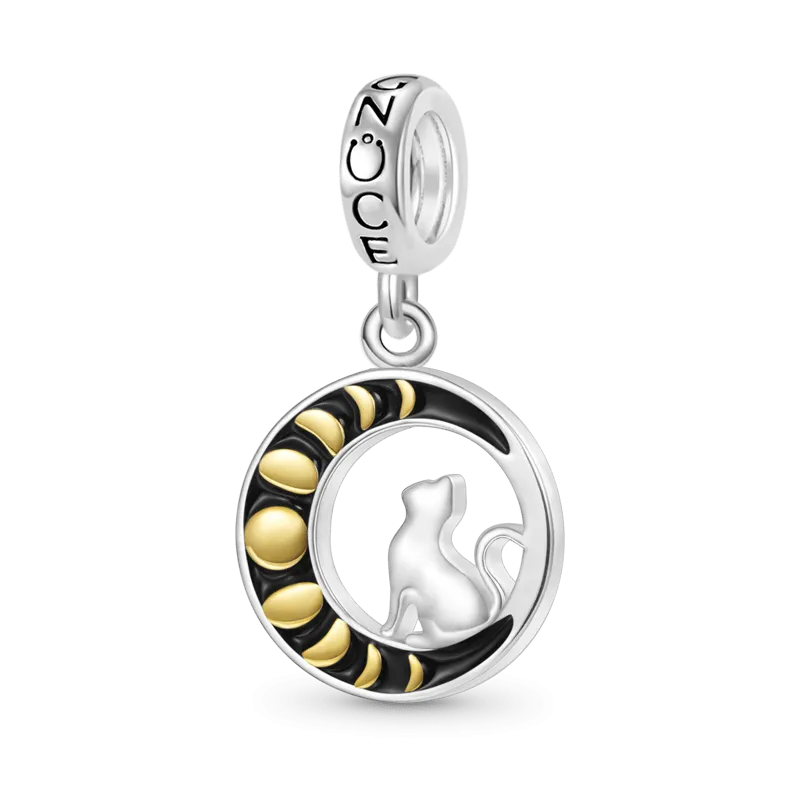 Gnoce Ciondolo Gatto Con Fasi Lunari