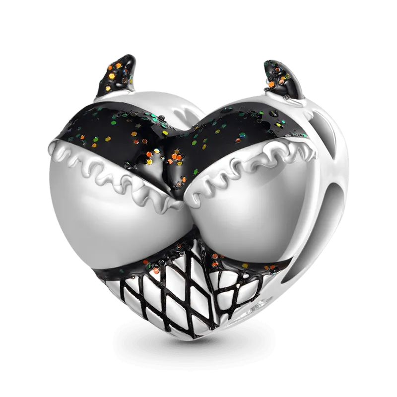 Gnoce "Felice Halloween" Charm Cuore Diavolo