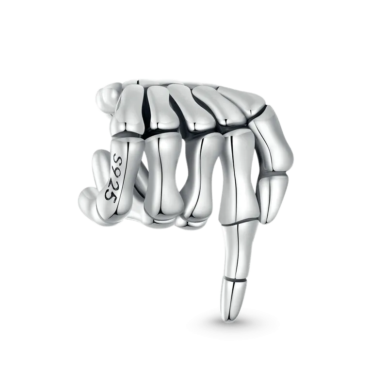 Gnoce Charm Ossa Della Mano Scheletro Halloween