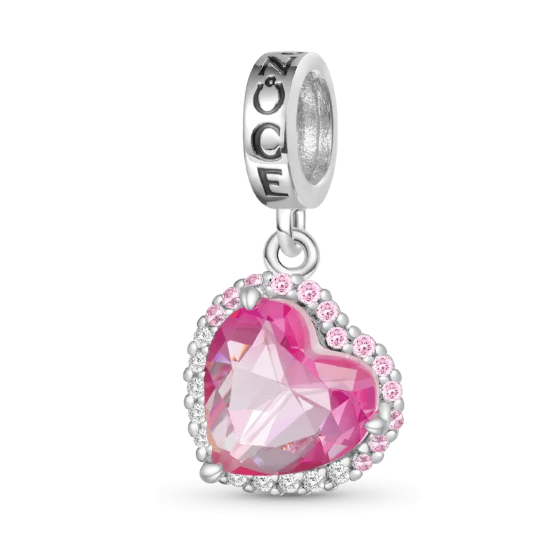 Gnoce Ciondolo Rosa Sfumato a Forma di Cuore