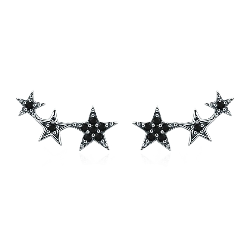 Gnoce Orecchini A Bottone Con Stella Nera