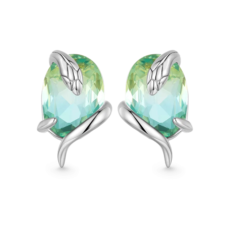 Gnoce Orecchini Con Pietre Preziose Sfumate Blu E Verdi