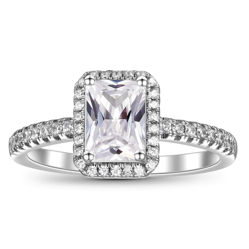 Gnoce Anello Di Promessa A Taglio Rettangolare