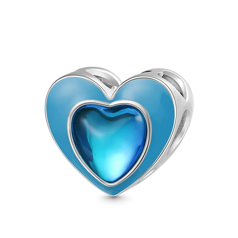 Gnoce Charm Cuore Blu 'Il Meglio Deve Ancora Venire'