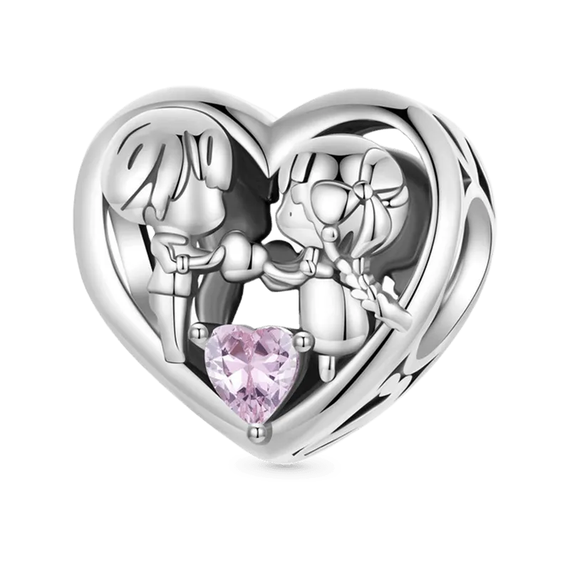 Gnoce Charm Amore Di Coppia Abbracci il Cuore