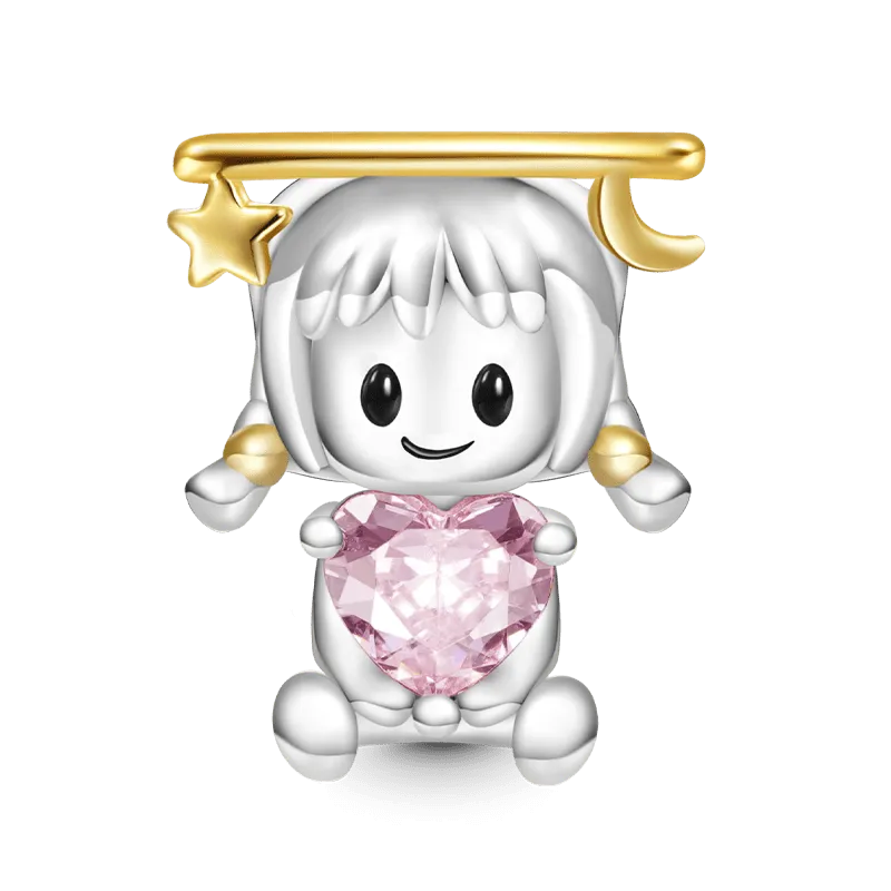 Gnoce Charm Costellazione della Bilancia Abbraccia la Pietra Cuore