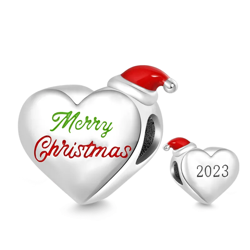 Gnoce "Buon Natale" Charm Cuore Incisibile Personalizzato