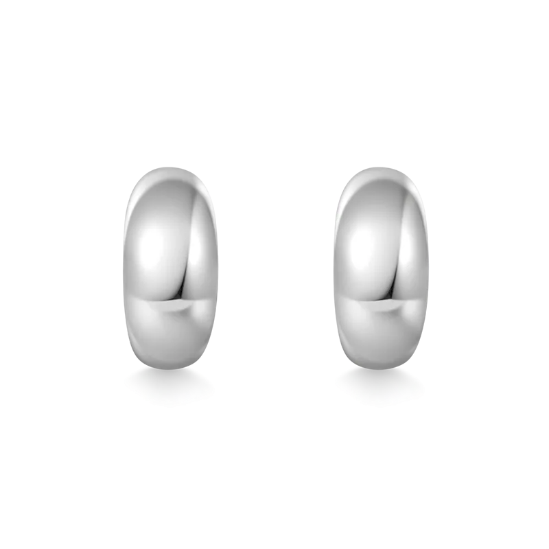Gnoce Orecchini A Bottone Con Mezzaluna A Cupola