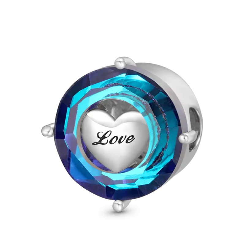 Gnoce Ciondolo A Forma Di Cuore Rotondo In Cristallo