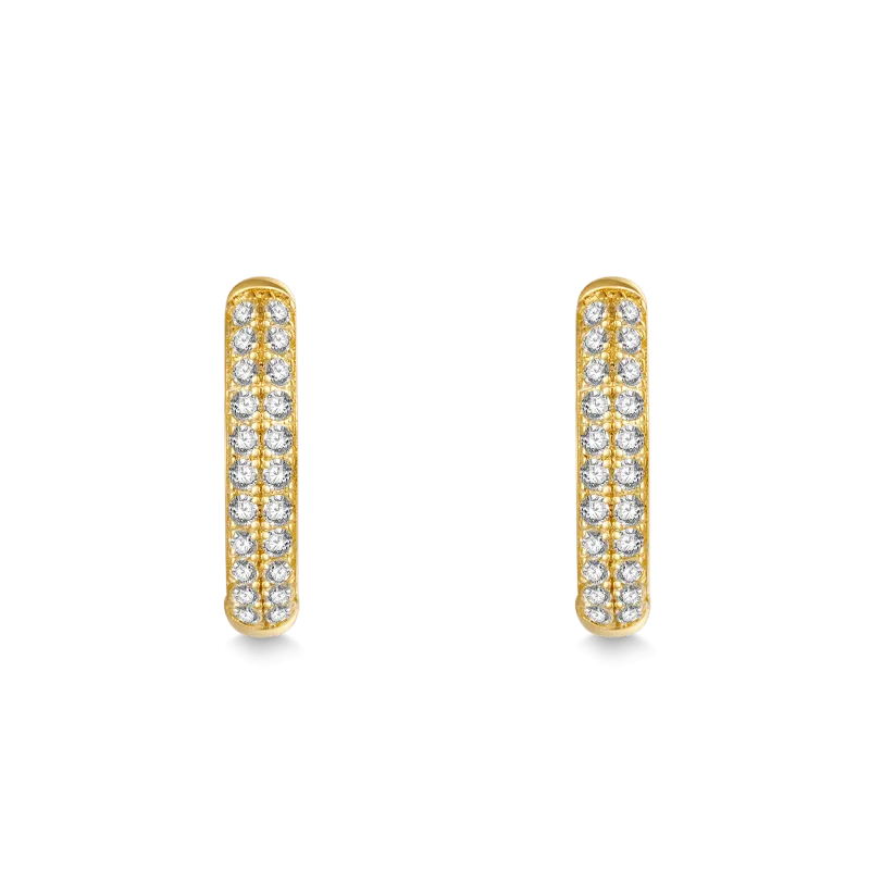 Gnoce Orecchini A Bottone Con Cerchio Pavé