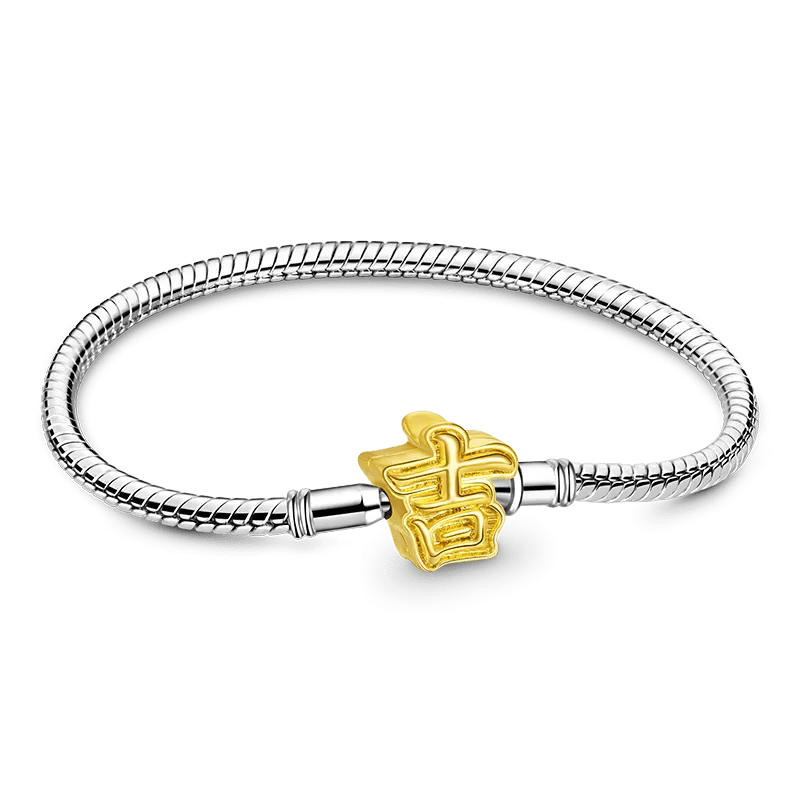 Gnoce Bracciale Basic Catena Del Serpente Con Buon Auspicio