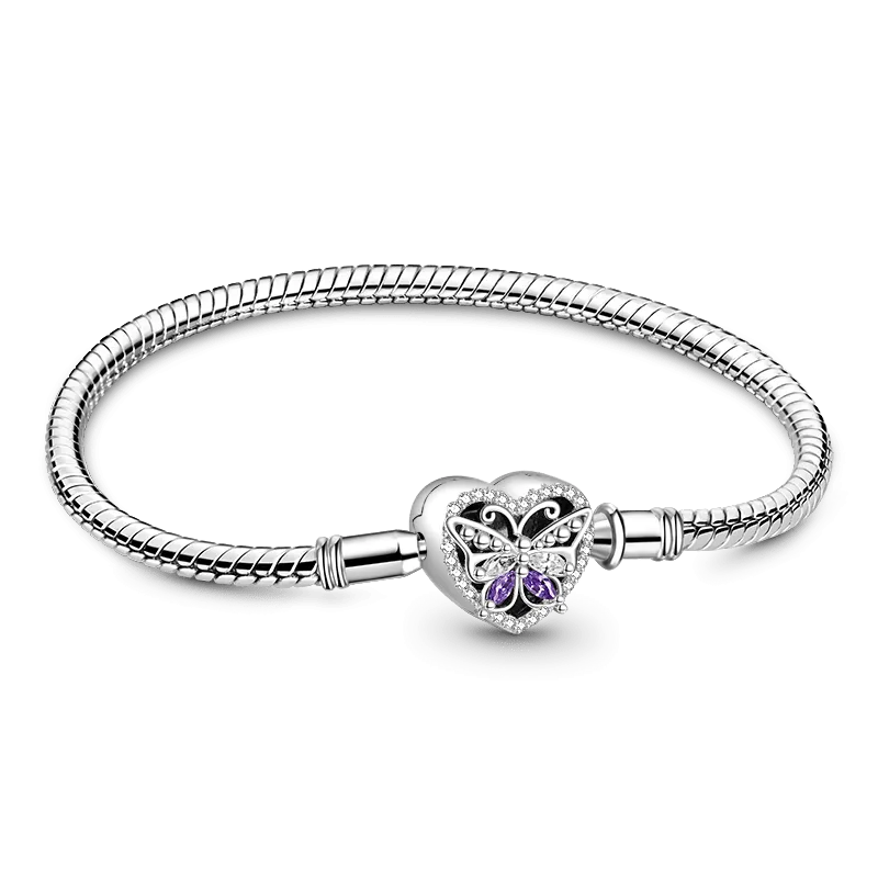 Gnoce Bracciale Catena Del Serpente Con Farfalla Cuore