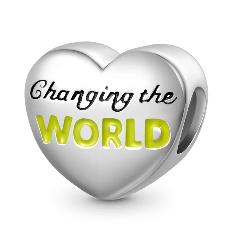 Gnoce "Cambiare Il Mondo" Charm Cuore Dell'Afasia