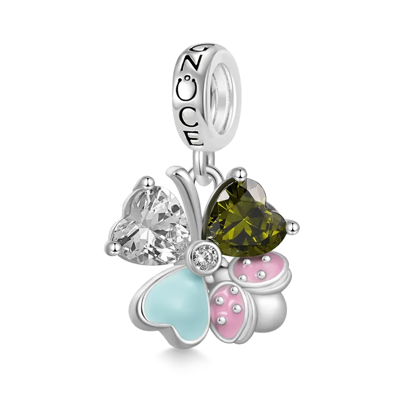 Gnoce Ciondolo Quadrifoglio Coccinella Fortuna