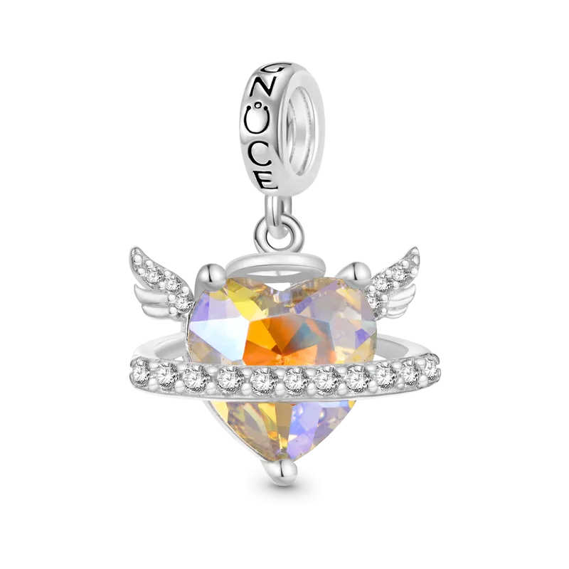 Gnoce Ciondolo Ali D'Angelo Con Il Cuore Del Pianeta