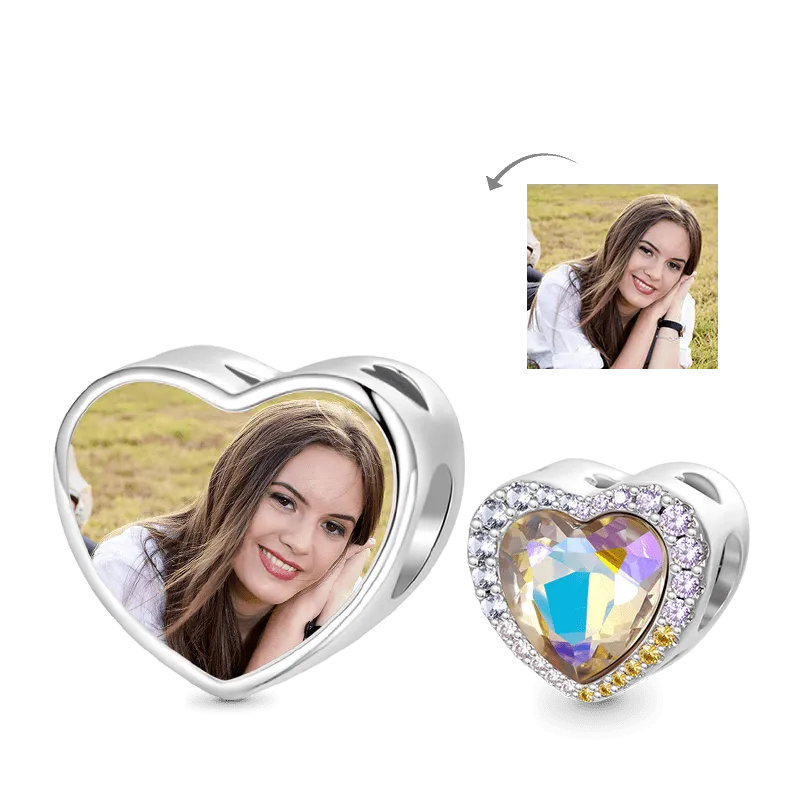 Gnoce Charm Personalizzato Foto Scintillante