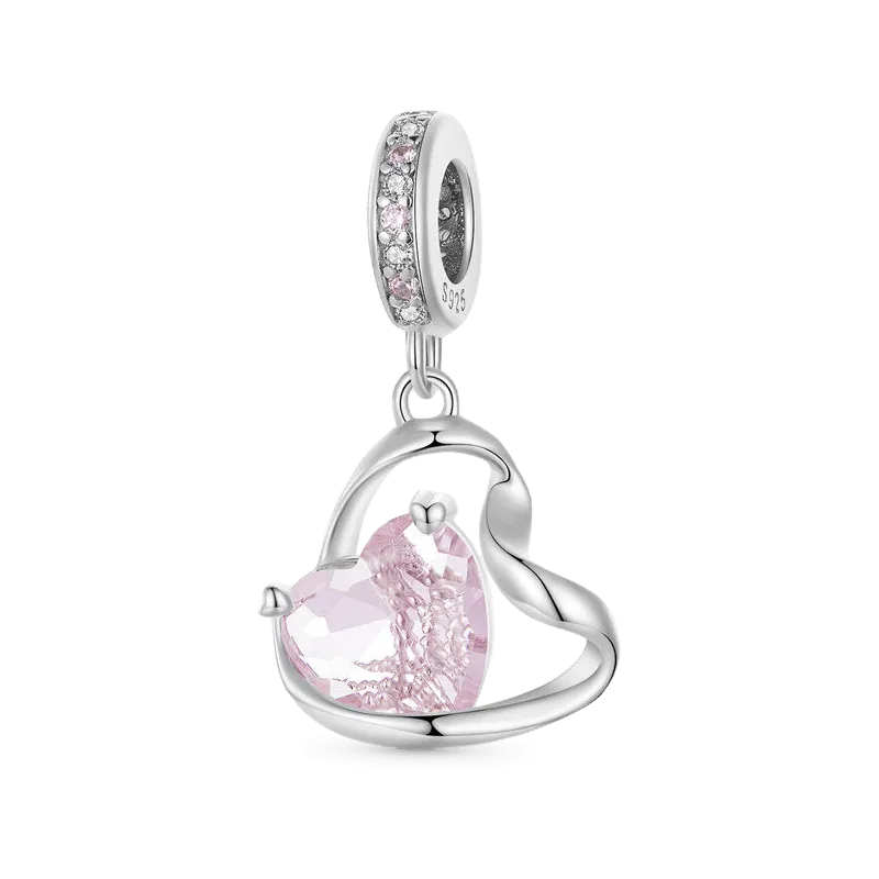 Gnoce Ciondolo Cuore Rosa Ringraziamento