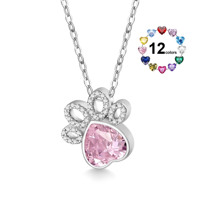 Gnoce Collana Zampe di Gatto Con Portafortuna