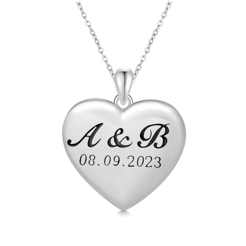 Gnoce Collana Cuore Incisibile Con Pietra Portafortuna