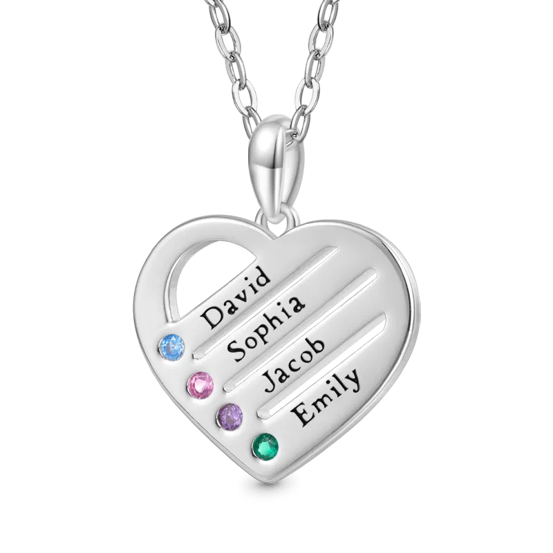 Gnoce Collana Personalizzata Multi Nome Famiglia Del Cuore