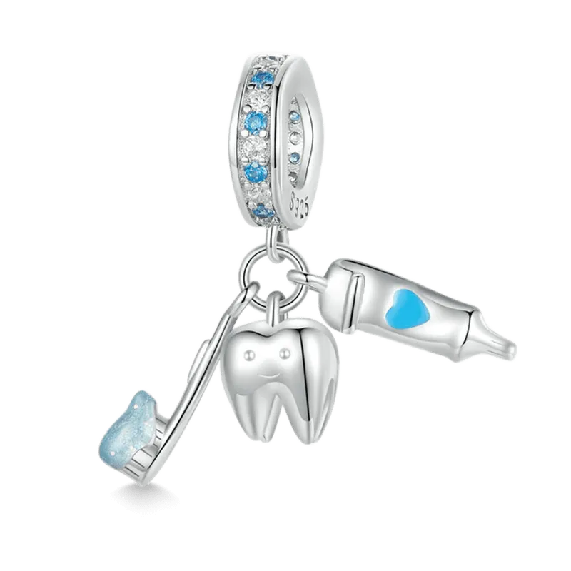 Gnoce Ciondolo Spazzolino Da Denti, Dentifricio & Mini Dente