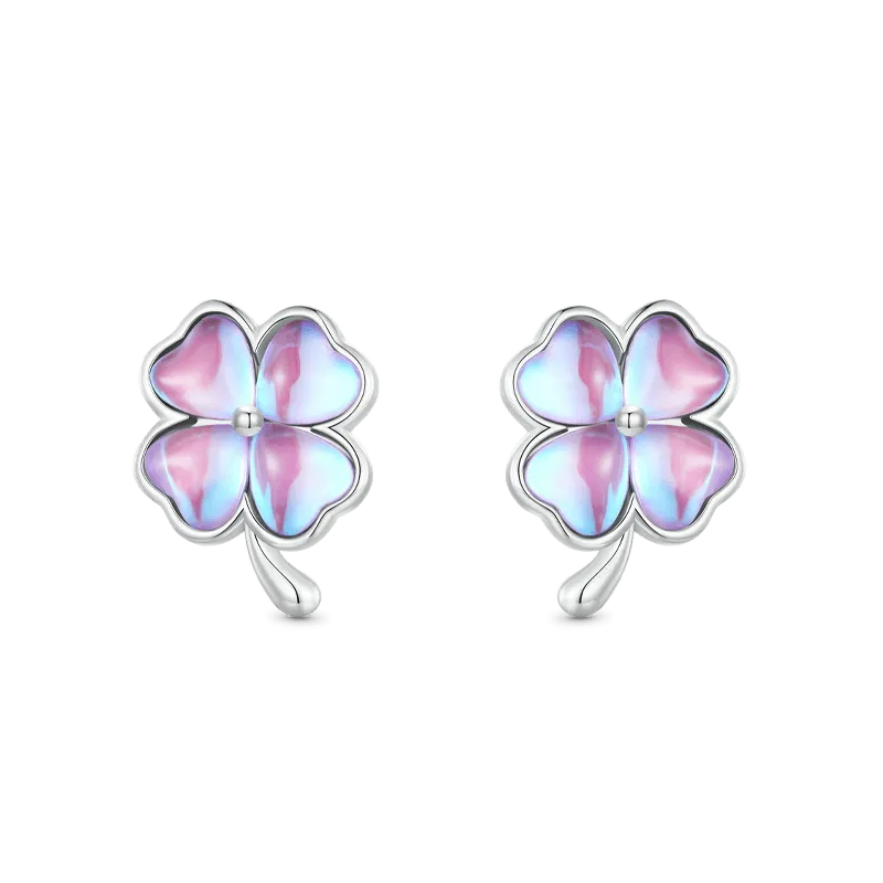 Gnoce Orecchini A Bottone Trifoglio Fortunato