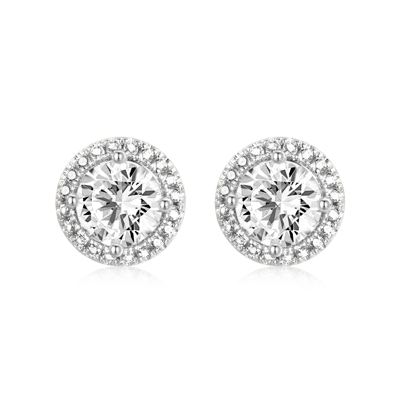 Gnoce Orecchini A Bottone Halo