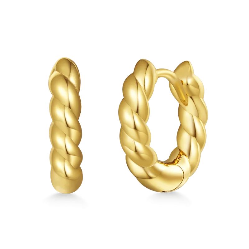 Gnoce Orecchini A Cerchio Con Design A Corda Intrecciata